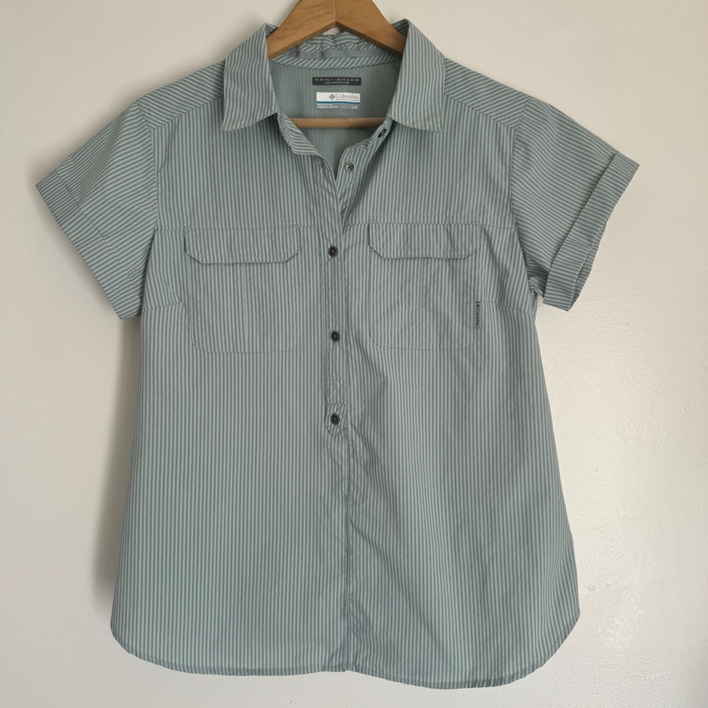 columbia sun protection button up short sleeve shirt